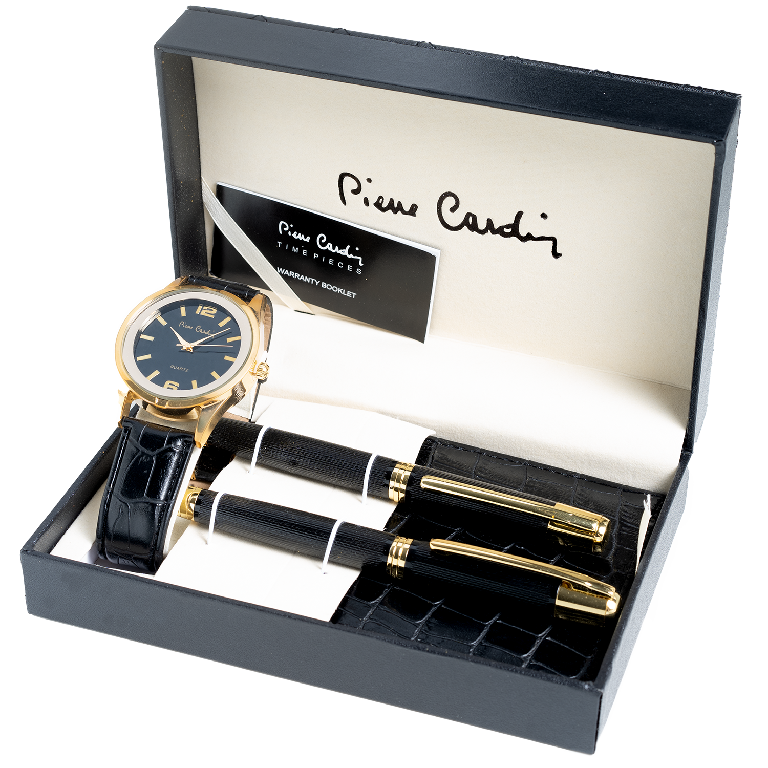Pierre Cardin Geschenk Set Uhr & Geldbörse & Kugelschreiber PCX7870EMI Herren